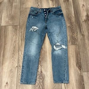Levi’s 501 high waist skinny distressed size 28/28